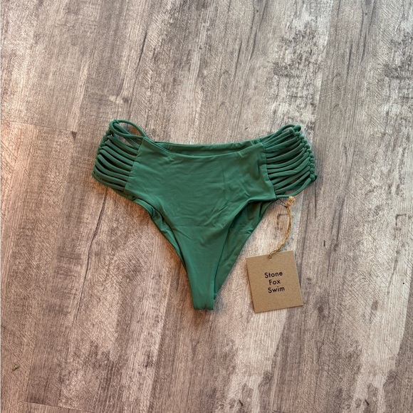 $68, Stone Cold Fox Simone Bikini Bottom, Green - Picture 1 of 7